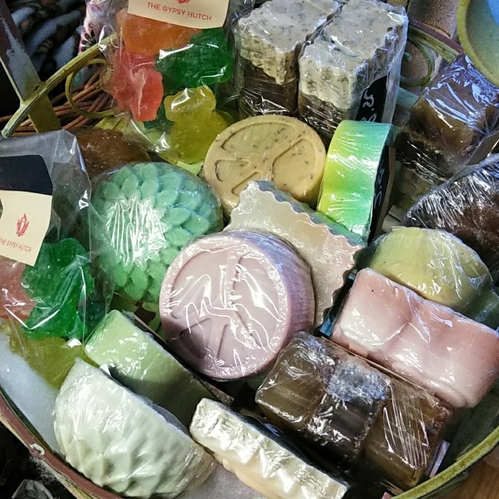 All handmade organic soaps.